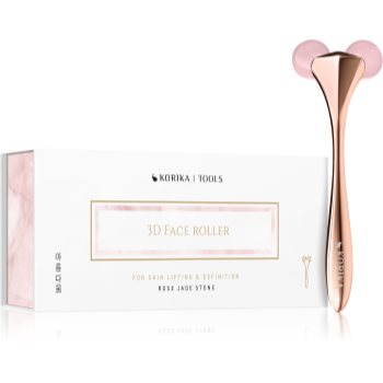 KORIKA Tools 3D Face Roller Rose Jade Stone rolă pentru masaj faciale - imagine 2